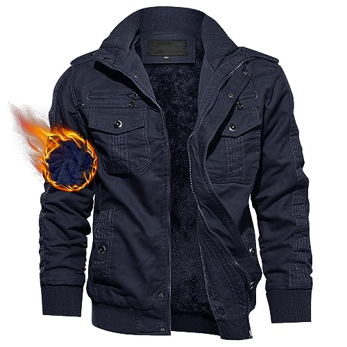 Image of TACVASEN Men's Lightweight Military Cotton Jacket Casual Windbreaker Coat