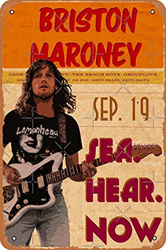 Briston Maroney Vintage Looking Music Festival Poster Poster 12" X 8" Vintage Metal Tin Sign Home Decor Garage Man Cave Wall Art