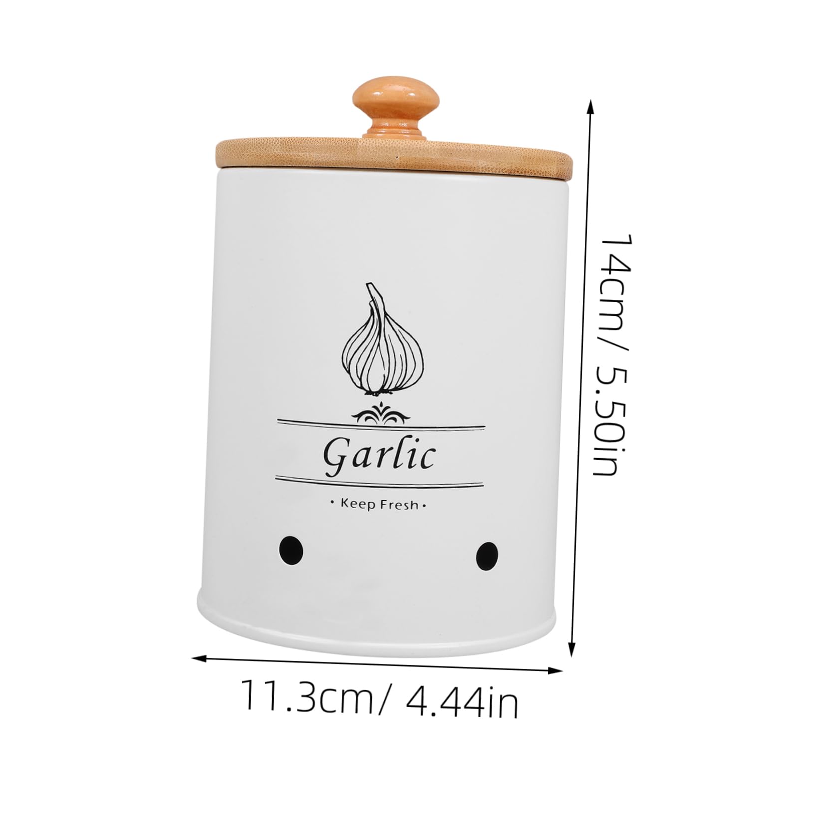 Cabilock Garlic Keeper for Kitchen Counter Garlic Holder Storage Jar Multi-functional Garlic Pot Easy Open Lid for Home and Restaurant