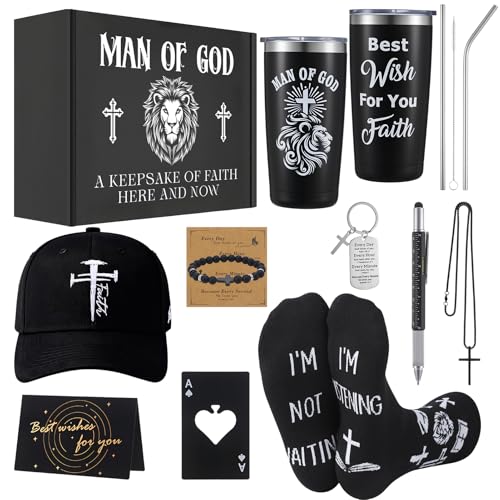 Fingertip WD 10 Pcs Christian Gifts for Men Inspirational Religious