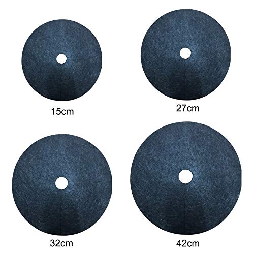 DreamMespace 12pcs Non Woven Tree Mulch Ring Thickened Tree Protector Mat Reusable Tree Weed Mat Round Fabric Tree Root Barrier Weed Barrier Mats for Landscape Weed Control Plant Root Protection image_1
