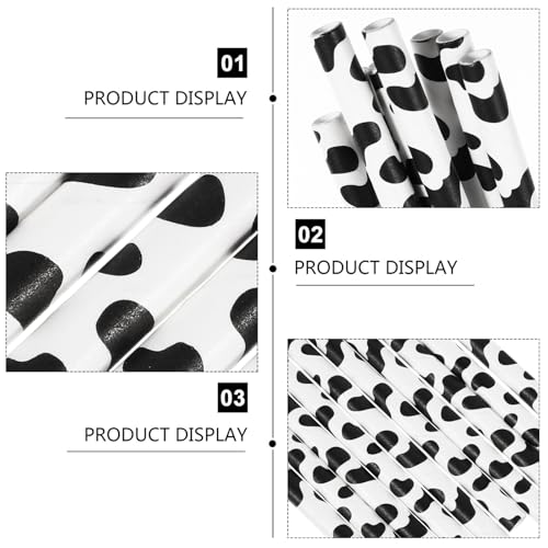 DOITOOL 60 pitillos de papel con diseño vaca miniatura 2