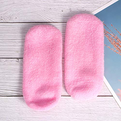 FRCOLOR 2 Pairs Heel Repair Socks Cracked Heels Guard Anti Callus Socks Footcare Treatment Socks Feet Healing Socks Skin Softening Socks Hard Feet Socks Foot Beauty Socks Spa Boots - Image 3