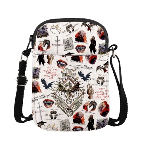 MAOFAED From Now Until The Darkness Claims Us Crossbody Bag for Book Lover, Blackbeak Witches Gift