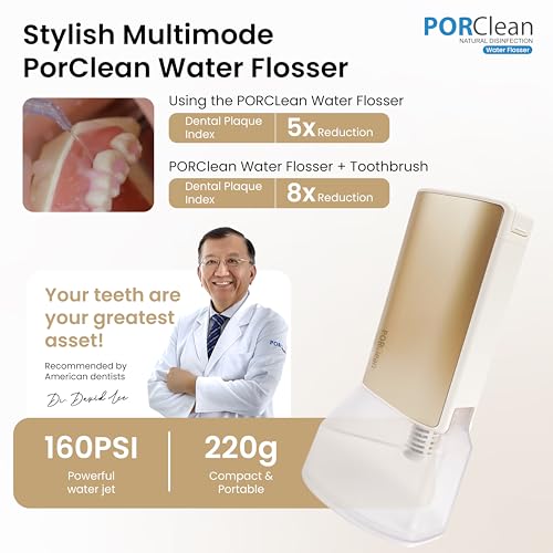 Image of Water Flosser for Teeth Cleaning - THIN601PRO Dental Water Flosser, Oral Irrigator with 4 Tips, 160 PSI, 4 Modes, Dual Tanks, IPX7 Waterproof, Zero Residual Technology Flosser - ANTIBACTERIAL FILTER