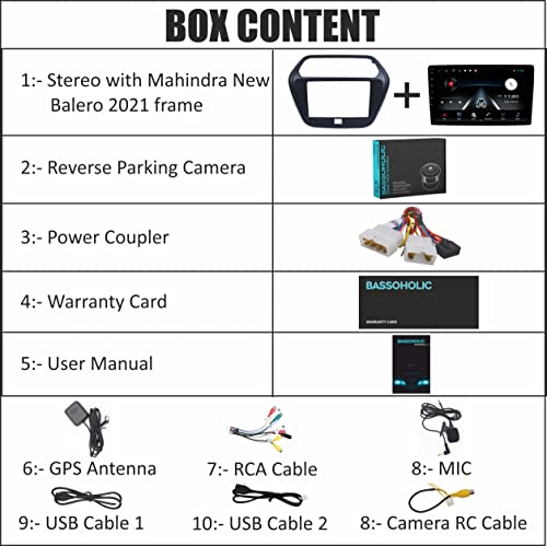 Image of 9 Inches Advanced Car Radio Receiver Android System for Mahindra New Bolero 2021 with 2GB /32GB RAM & ROM, Gorilla Glass /Full HD Display /WiFi /GPS /SWC and HD Parking Camera
