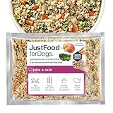 JustFoodForDogs Frozen Fresh Dog Food for Sensitive Skin Allergies, Joint Health, Complete Meal or Human Grade Dog Food Topper, Joint & Skin Support, 18 oz (Pack of 7)