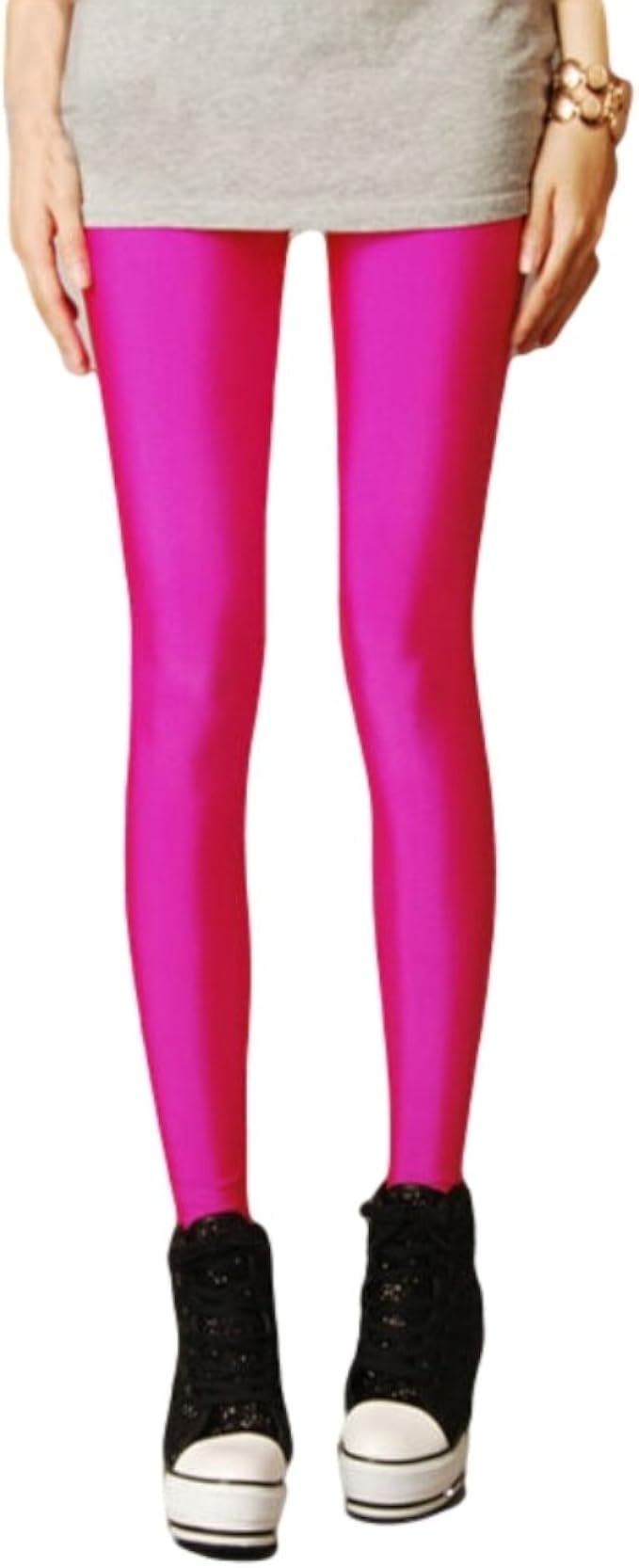 Ro Rox Leggings Elastici e Lucidi (Rosa) : Amazon.it: Abbigliamento