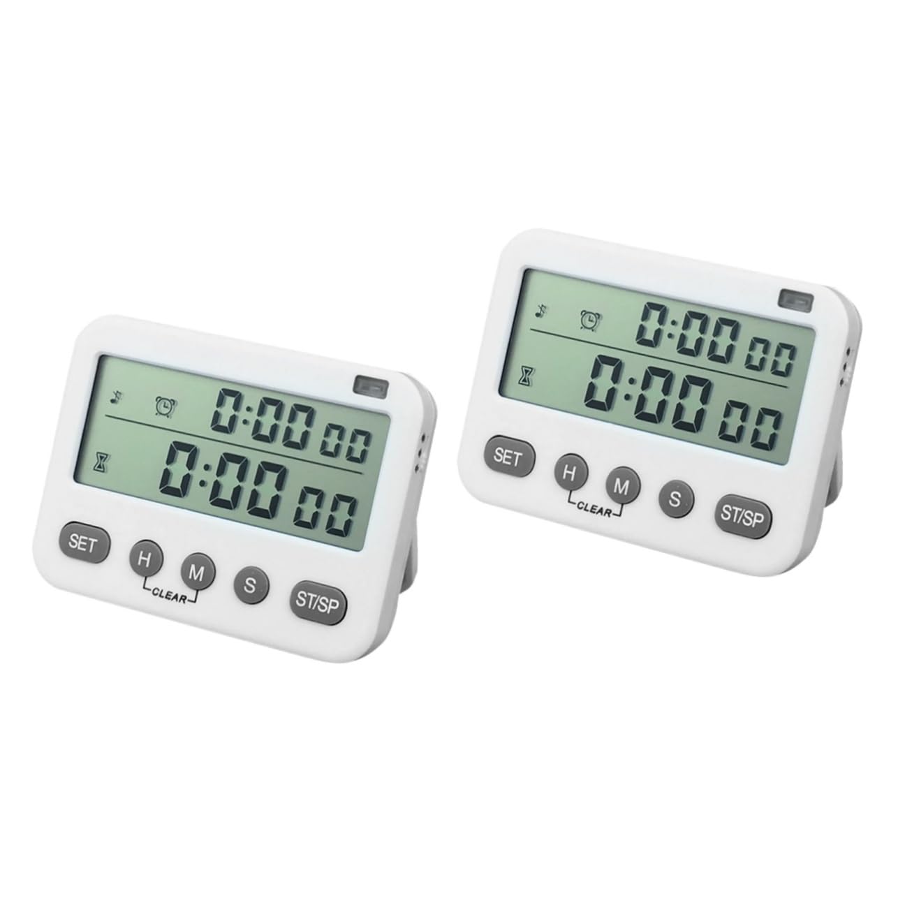 Amosfun 2 Piezas Temporizador de Alarma de Cocina - Temporizador Digital Dispositivo de de Laboratorio Reloj Arriba cronómetro de Cocina para cocinar
