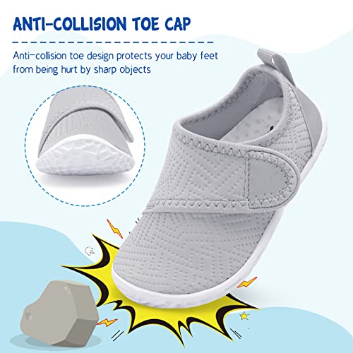 Image of LeIsfIt Toddler Water Shoes Boys Girls Barefoot Aqua Socks Kids Breathable Quick-Dry Swim Shoes for Beach Pool Surf