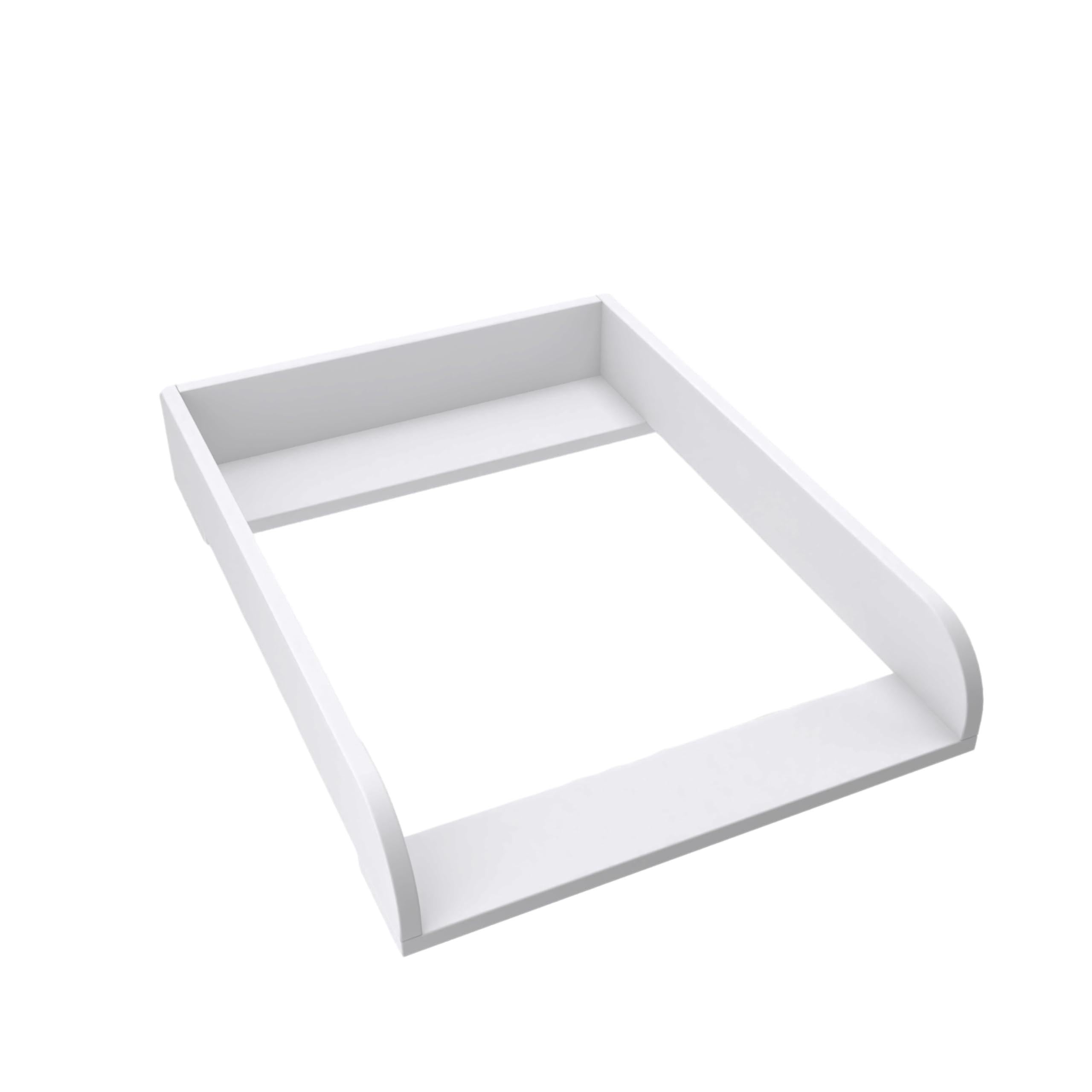 Plan à Langer pour Hemnes d'IKEA, Extension pour Commode de 50 cm, Amovible, Plan à Langer avec Façades Arrondies, Blanc, 72 cm x 54 cm