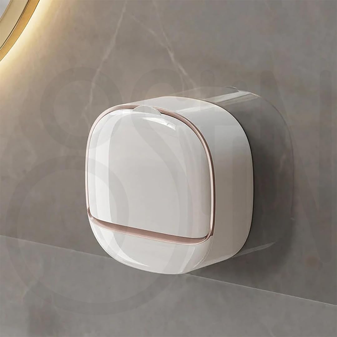 Ostin Waterproof Soap Dish Holder, Soap Holder with Drain Tray Keep Soap Bars Dry/Adhesive Soap Box Wall Suction Mounted for Bathroom (White) (B0D4F1NTBK) Amazon Price History, Amazon Price Tracker