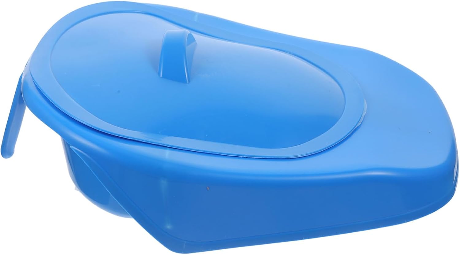 Portable Thickened Plastic Bedpan with Lid for Elderly Pregnant Women and Bedridden Patients Drop-Resistant Chamber Pot for Home Car Camping Use