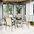Pamapic 5 Pieces Patio Dining Set, Outdoor Dining Set for Garden Backyard Poolside Deck,Outdoor Table and Chairs Set with 4 Textilene Chairs,Beige