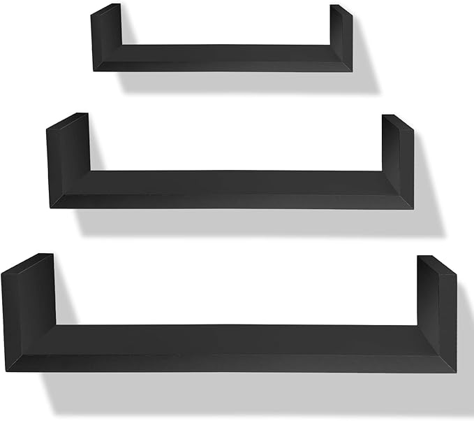 Goizxol Floating Shelves Wall Mounted, Solid Wood Wall