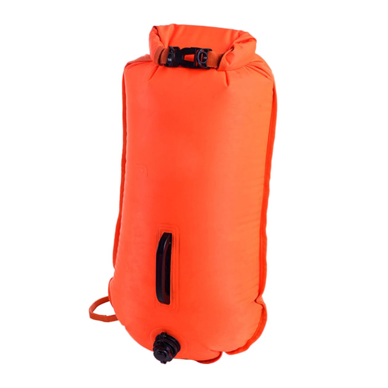Abaodam Orange Ankerboje mit Verstellbarem, Abnehmbarem Hüftgurt | Nylon, Leicht und Einfach Aufzublasen, Schwimmhilfe fürs Offene Wasser, Kompakt für Schwimmzubehör