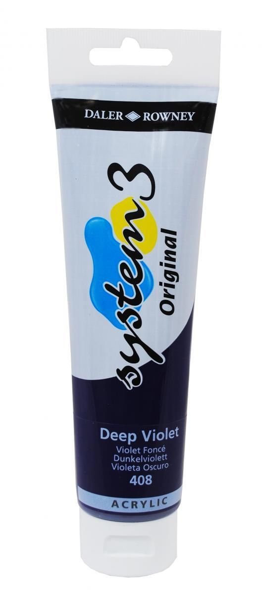 Daler Rowney System 3 Acrylic Paint Deep Violet 500ml | Rapid Electronics