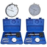 Professional 0-1.0" Dial Indicator and 0-10mm Dial Indicator with Magnetic Base Holder & Point Preci