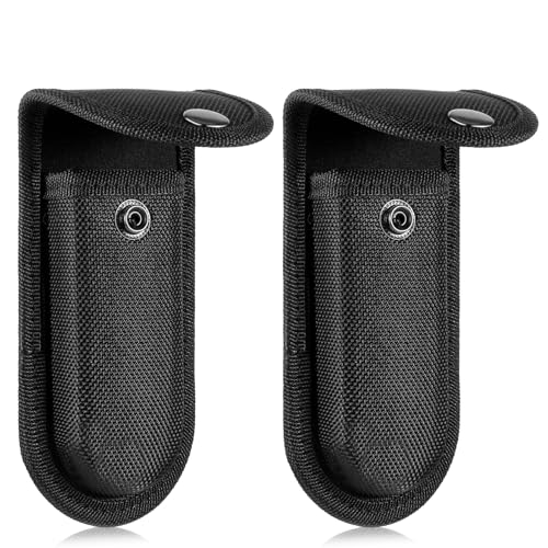 Lusofie 2 Stück Messertasche Für Gürtel Universal Messer Taschen 15 cm Klappmesser Tasche Schwarz Oxford Messer Etui Hülle Messerscheide Mit Gürtelschlaufe Für Outdoor Aktivitäten Wie Wandern Camping