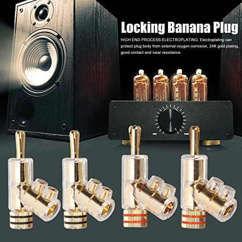 Acogedor 4pcs BA1403 Banana Plugs con recubrimiento dorado 24K miniatura 7