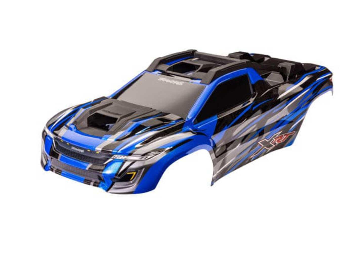 Traxxas Korpus, XRT, niebieski (pomalowane, zastosowane naklejki) (zmontowany z przednimi i tylnymi wspornikami korpusu do montażu bez klipsów, podkładek ślizgowych na dachu i kaptura) 7812A