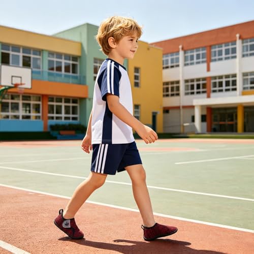Image of FEETCITY Toddler Walking Shoes Slip On Toddler Shoes Boys Girls Kids Sports Sneakers Casual School Shoes Barefoot Shoes