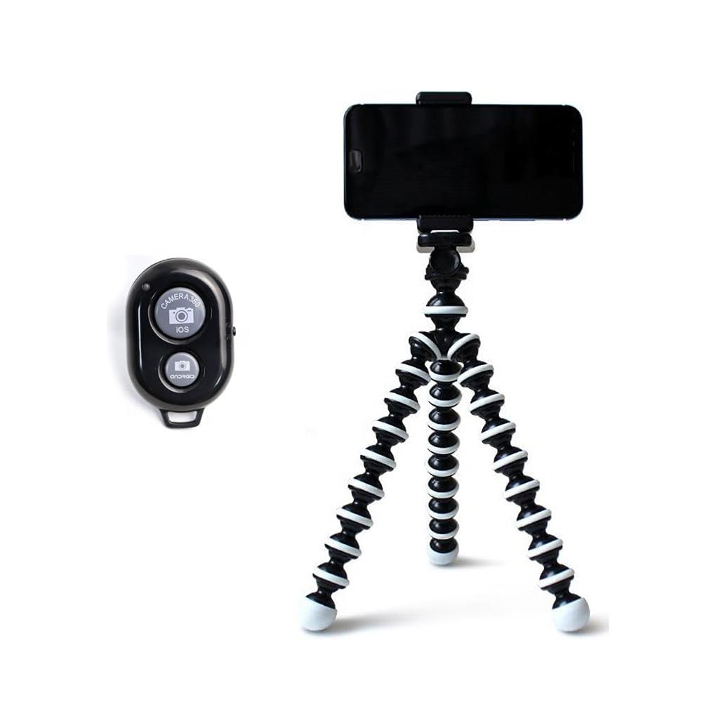 Gorilla Tripod Handheld for Photo Video Shooting YouTube Tiktok Reels|Travel Tripod Mobile Camera Stand Compatible with All Mobile Phones & Small Format Cameras (Gorilla+ Selfie Remote)-picture-12