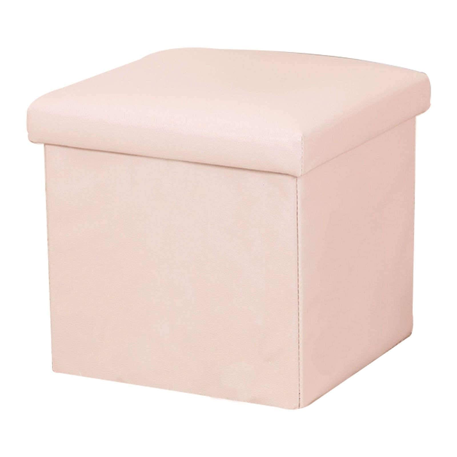 Banc à chaussures gain de place et petit pouf de rangement pliable blanc