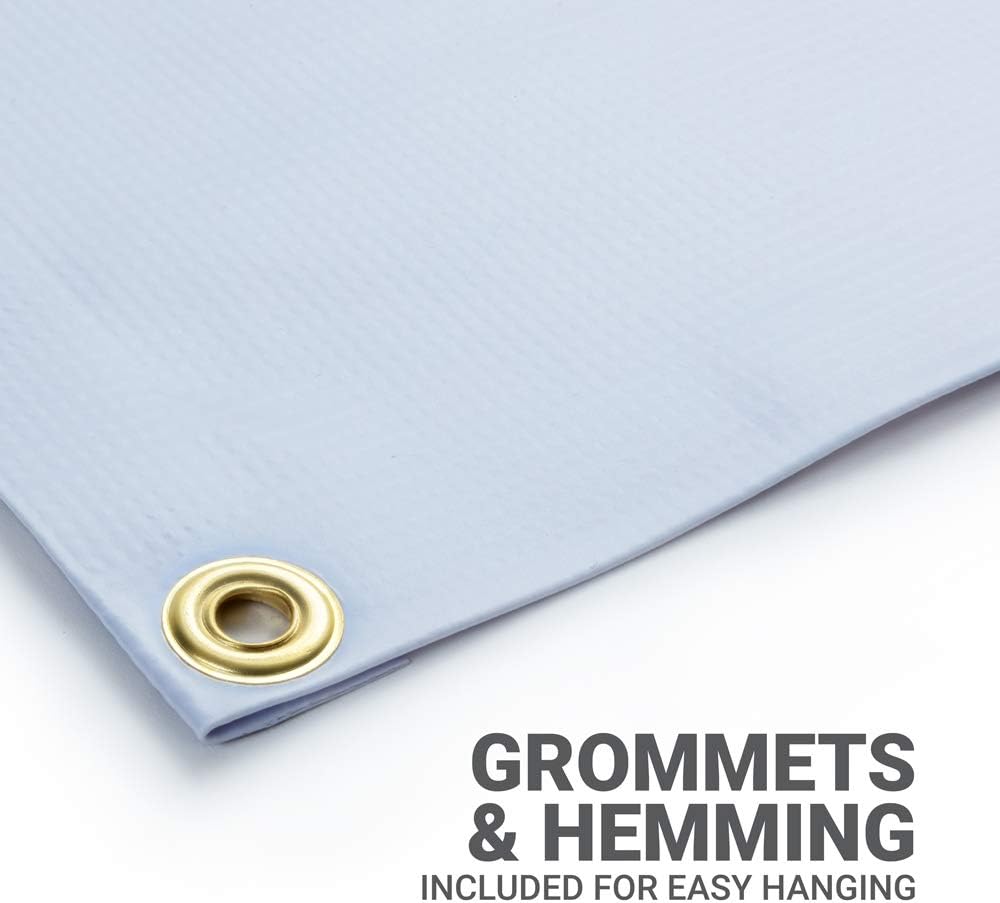 GotPrint Blank Vinyl Banner White Sign 13oz with Grommets and Hemming Premium Scrim Glossy 3 ft x 5 ft DIY Outdoor Indoor Wall Lawn Decorations