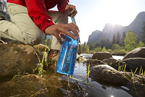 LifeStraw Go Water Bottle 2-Stage with Integrated 1,000 L Filter and Activated Carbon, Blue