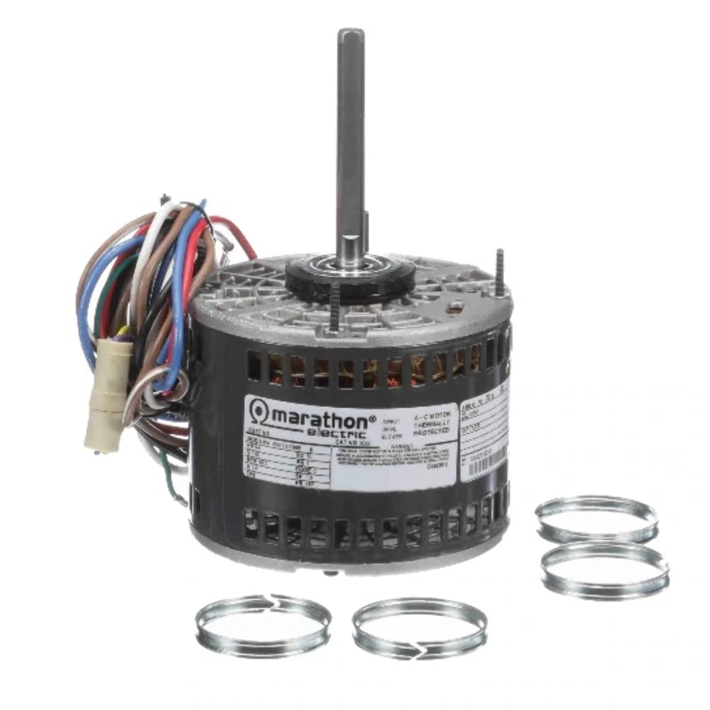 Marathon X013 48Y Frame Open Air Over 48A17O152 Direct Drive Motor 1/4 hp, 1625 RPM, 115 VAC, 1 Phase, 3 Speeds, Ball Bearing, Permanent Split Capacitor, Thru-Bolt