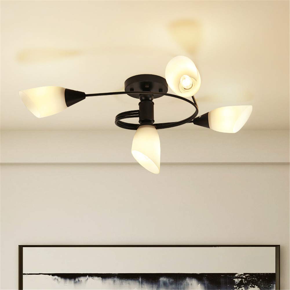 Lampe de plafond à la chambre plafonnier de salon créatif en fer forgé