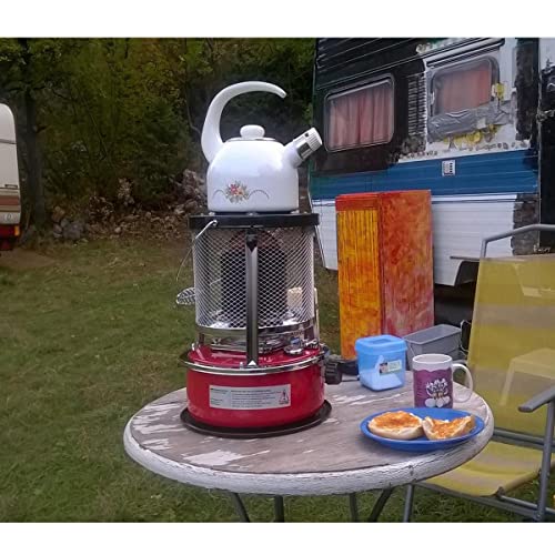 Generico Fornello a Cherosene Portatile Senza Fumo, Stufa a Cherosene, Stufa a Cherosene Portatile da Campeggio con bruciatore a Cherosene Bred/Nero/Rosso-4,6L (A Rosso)