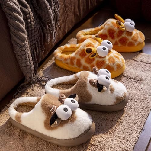 ChayChax Women’s Winter Plush House Slippers Novelty Funny Home Slippers Cozy Warm Bedroom Shoes Non Slip3