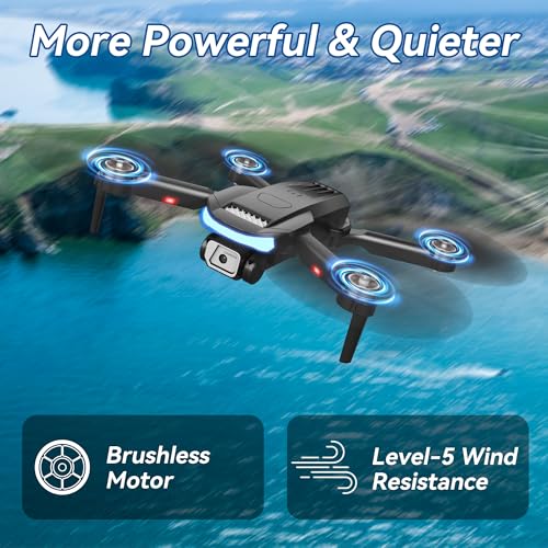 Wipkviey B15 Drone with Camera for Adults 4K, Foldable RC FPV Quadcopter with 2 Batteries, 30+ Mins Flight Time, 1650ft Long Range, Brushless Motor, Waypoint Fly, 3D Flip, Under 249g, for Adults & Beginners - Image 6