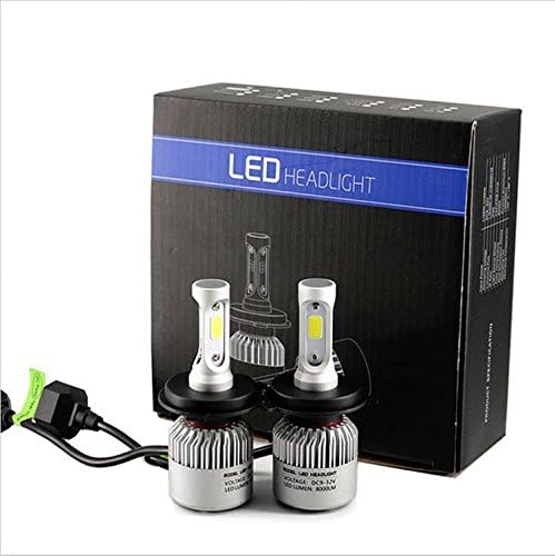 2Pcs 12V Car Headlight H4 LED H7 H1 H3 H11 H13 HB1 HB2 HB3 HB4 HB5 9003 9004 9005 9006 9007 72W 7000LM Auto Headlamp s2 6500K Light Bulb (9007/HB5 Hi/Lo)
