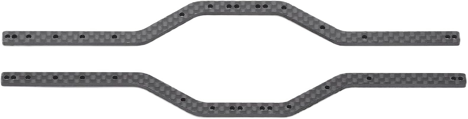 RC Frame Rails, 2Pcs Carbon Fiber RC Car Chassis Frame Rail Compatible for Axial SCX24 AXI90081 1/24 Remote Control Tracked Vehicle(Black)
