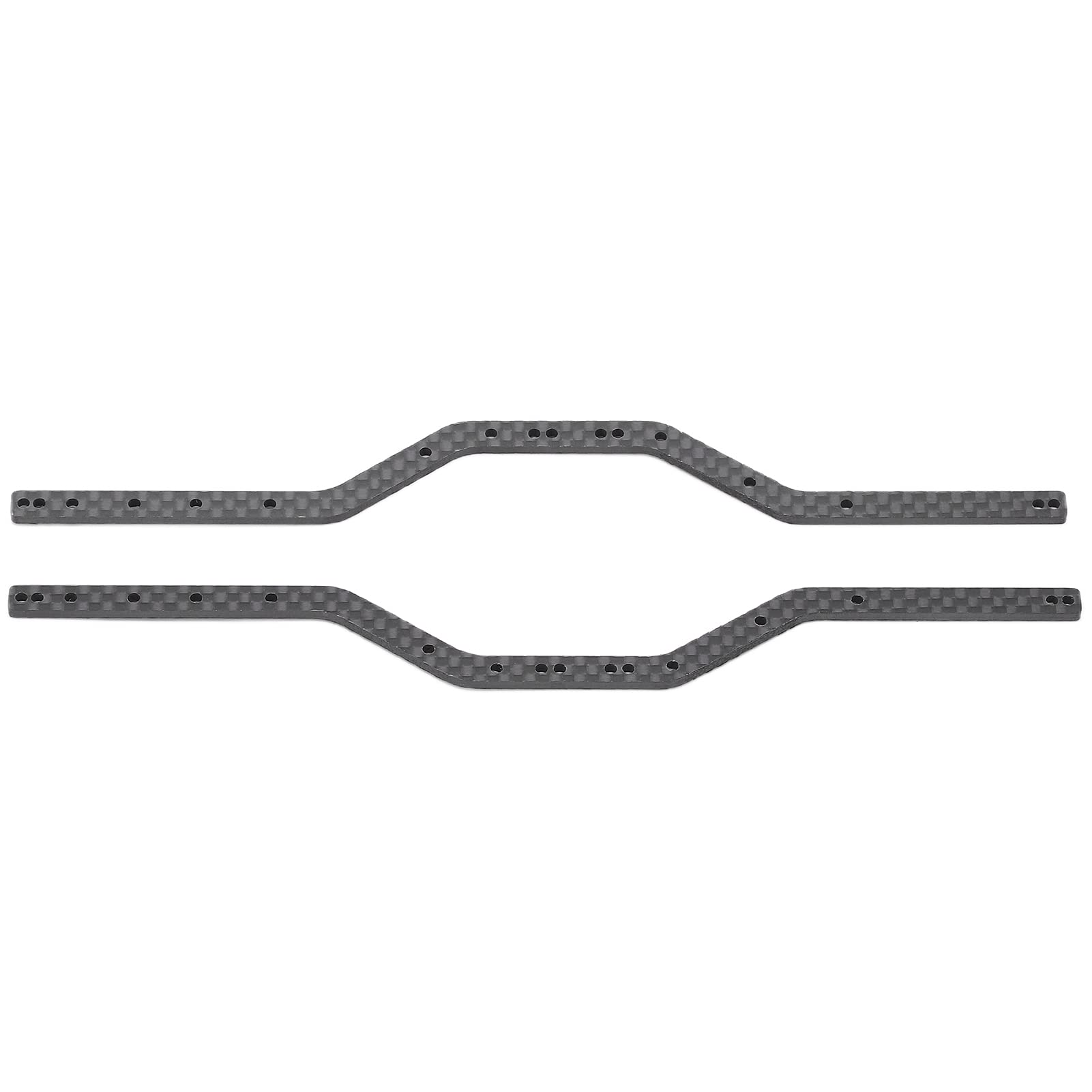 RC Frame Rails, 2Pcs Carbon Fiber RC Car Chassis Frame Rail Compatible for Axial SCX24 AXI90081 1/24 Remote Control Tracked Vehicle(Black)