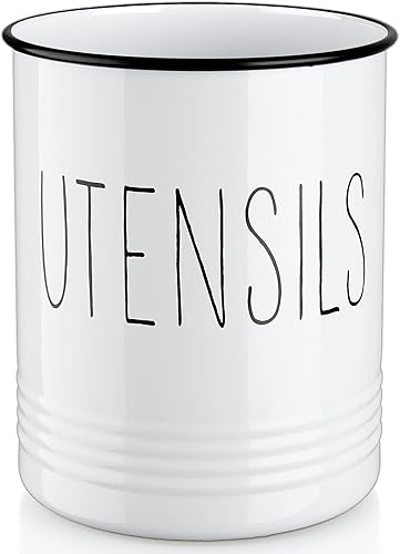 Bivvclaz Soporte para utensilios de cocina, 6.7 pulgadas para encimera de cocina, utensilios de cocina con fondo de corcho, decoración moderna de