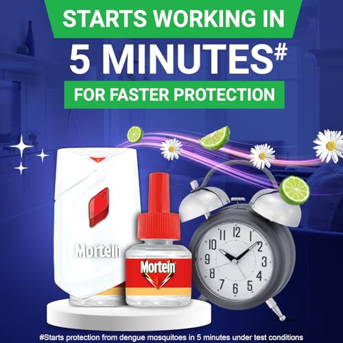 Image of Mortein 45ml x 6 (Buy 4 Get 2 Free) Fits All Machines | SmartPlus Mosquito Repellent Refill | Mosquito Repellent & Killer | 100% Protection from Dengue Mosquitoes, Pack of 6