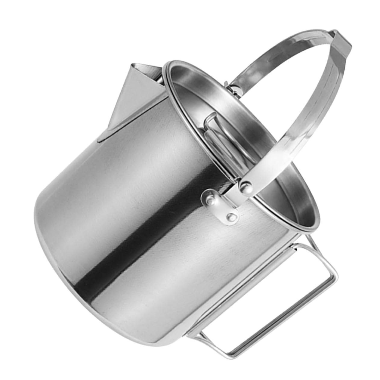 GANAZONO Outdoor Stainless Steel Heating Kettle Large Capacity Boiling Water Pot with Ergonomic Handle Design for Camping Hiking and Stovetop Use