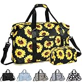 Expandable Travel Duffle Bag, Large Weekender Overnight Bags for Women Men 20.5 Inch Waterproof Carr