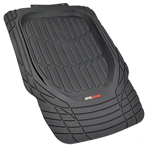 Bdk Flextough Contour Liners - Deep Dish Heavy Duty Rubber Floor Mats For Car Suv Truck & Van - All Weather Protection (Deep Dish 2) #TOP4