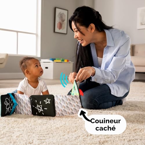 Lamaze Mon livre Chenille, jouet d'éveil nomade, livre accordéon sensoriel double face en tissu avec couleurs et bruits, jouet d'éveil pour bébés à partir de 6 mois – vue 5