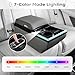 Coverado Universal Car Center Console with Wireless Charging & Cup Holder, Back Seat Organizers, Rear Bench Seat Central Armrest Box with Storage, for Most Vehicles, Easy Install, Gray