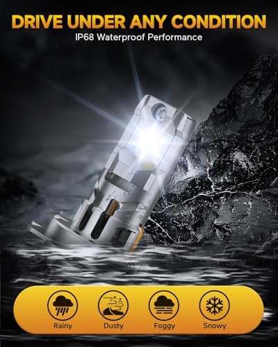 FAHREN 2026 H7 LED Headlight Bulbs, 40000LM 1000% Super Brightness H7 LED Bulbs, 1:1 Mini Size Plug and Play, 6500K Cool White H7 Halogen Replacement, Pack of 2 - View 8