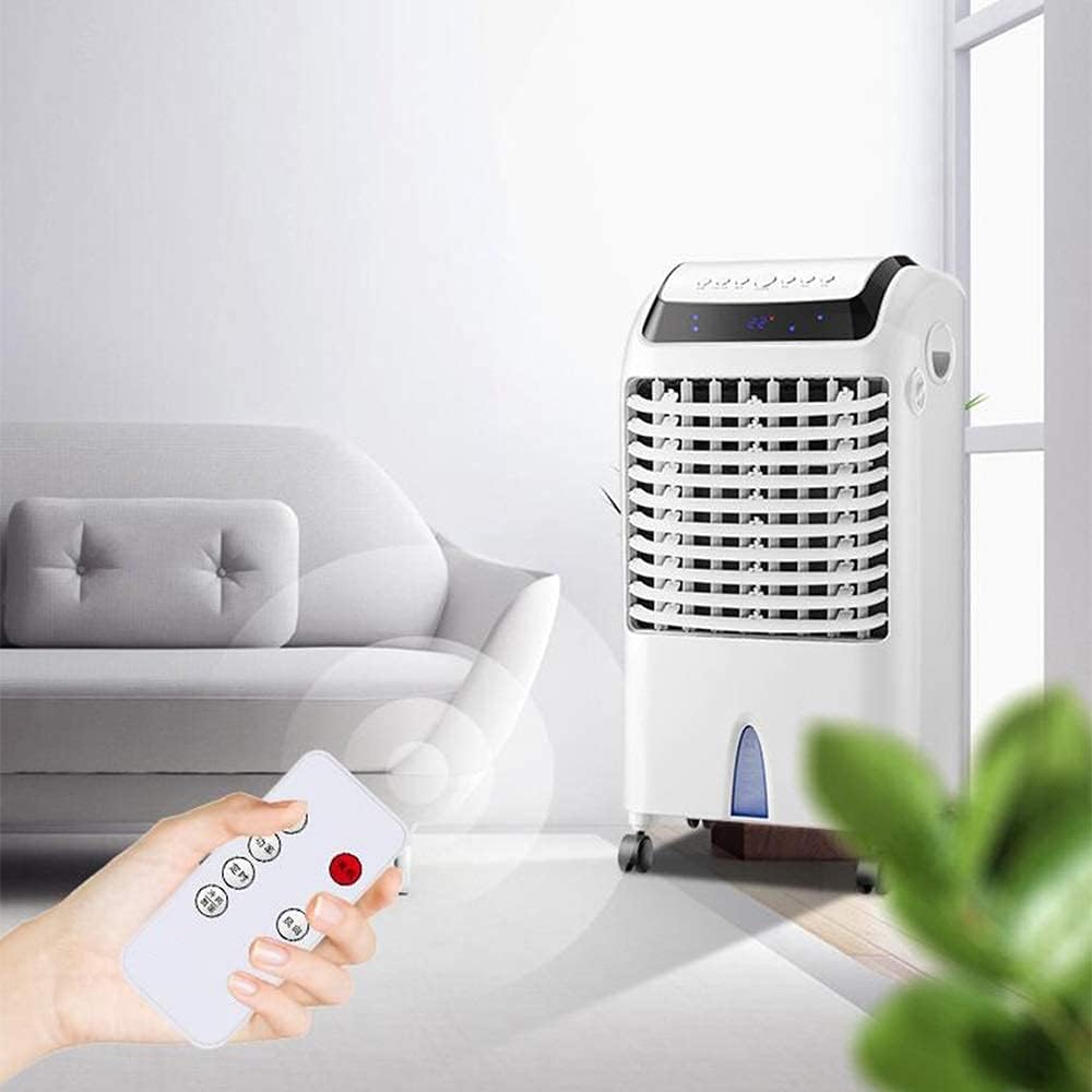 Pedestal Fans Air Conditirs Fan, Humidifier, 3 Fan Speeds, 3 Cooling Modes Internal Wide-Angle Oscillation Remote Control, Indoor Portable Evaporative Cooler, 85w Low Noise