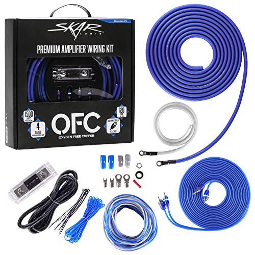 Skar Audio 4 Gauge Ofc Complete Amplifier Installation Wiring Kit, Skar4Anl-Ofc #TOP1