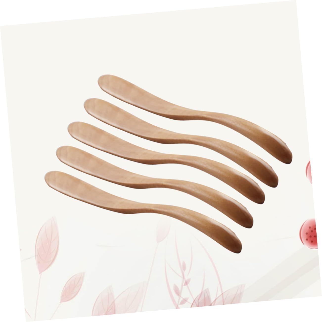 5pcs Wooden Butter Knife Set, Wood Cream Cheese and Jam Spreader