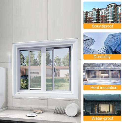 Ventana deslizante horizontal para sótano con montaje en F y aislamiento energético de 28x18 5